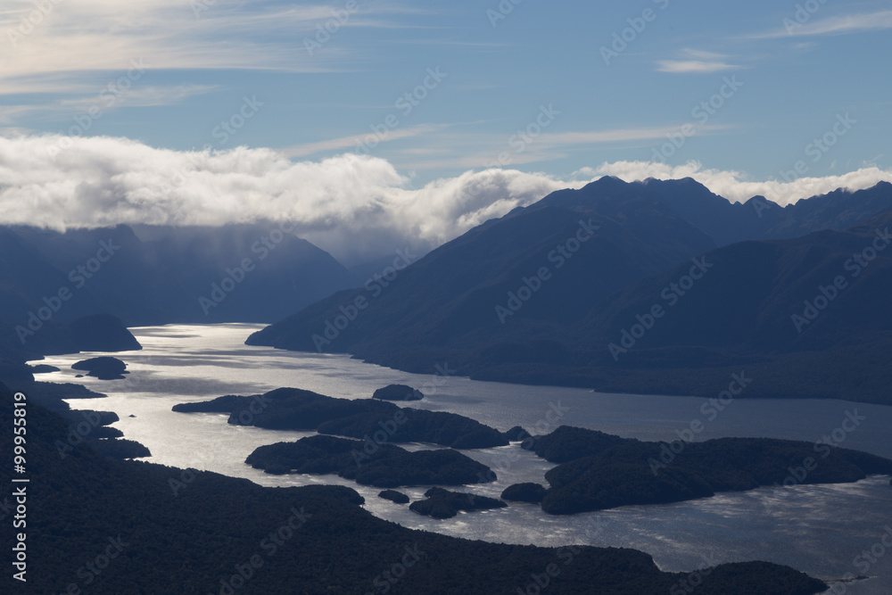 Aerial view Fiordland National Park Aerial view Fiordland National Park