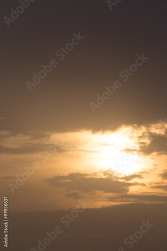 storm clouds at sunset as background