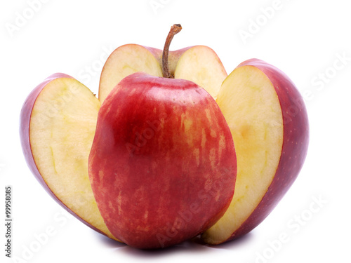 Fresh cute apple on white background