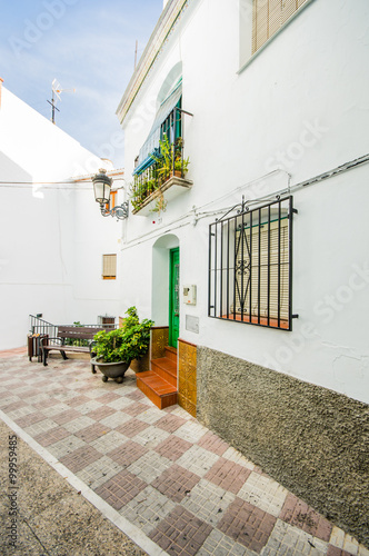 Competa in Spain, a traditional white town/village