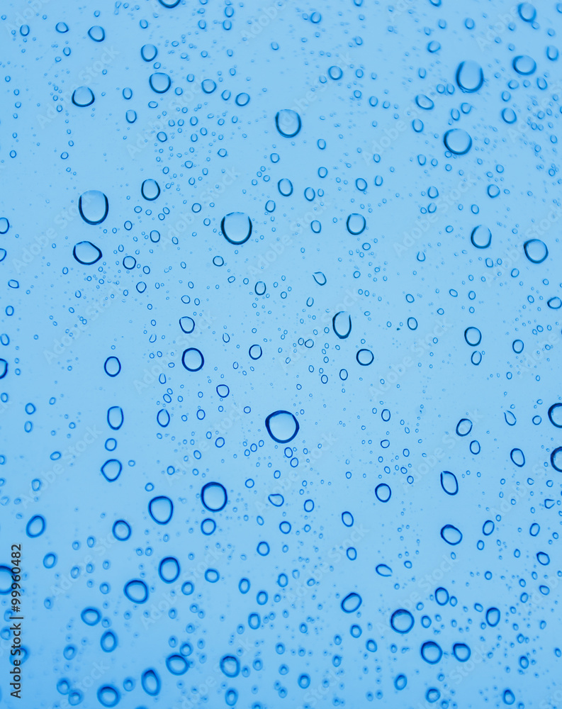 Water drops on glass Water drops on glass