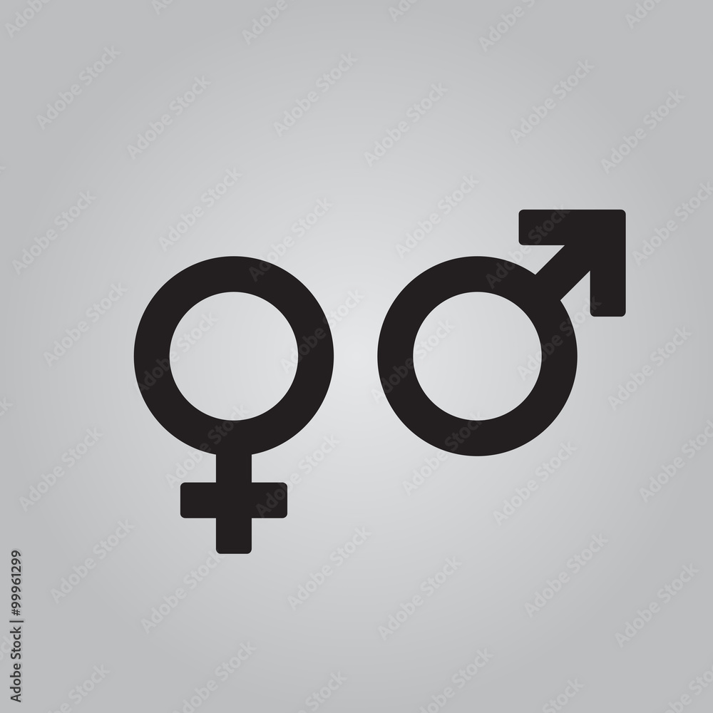 Male and female icons Male and female icons