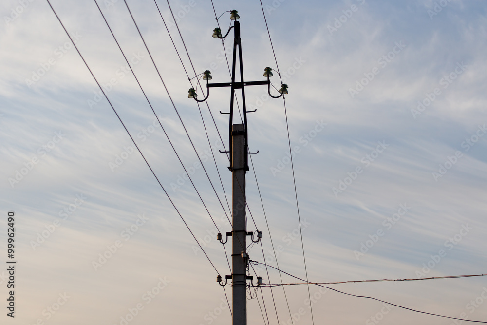 electric pole at sunrise sun electric pole at sunrise sun