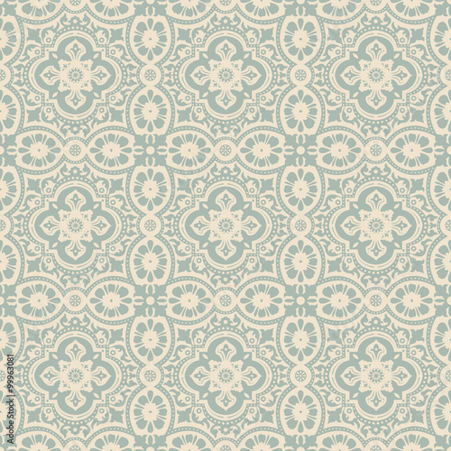 Elegant antique background image of lace flower round kaleidoscope pattern.
