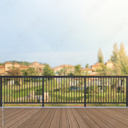 Balcony And Terrace Of Blur Exterior Background