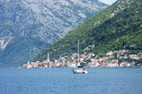 View of the city of Perast, Montenegro