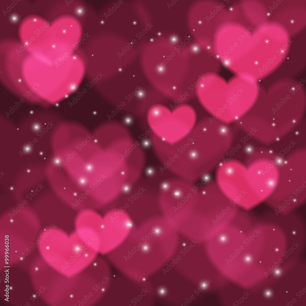 Hearts. Valentine day card.