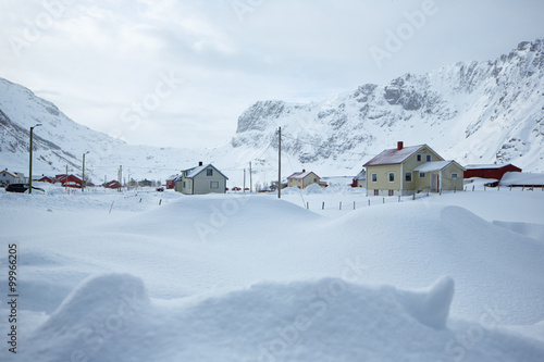 Norway lofoten winter village