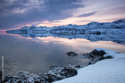 Norway lofoten winter landscape