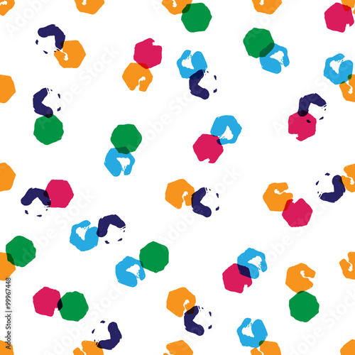 Hand made grunge color seamless pattern.