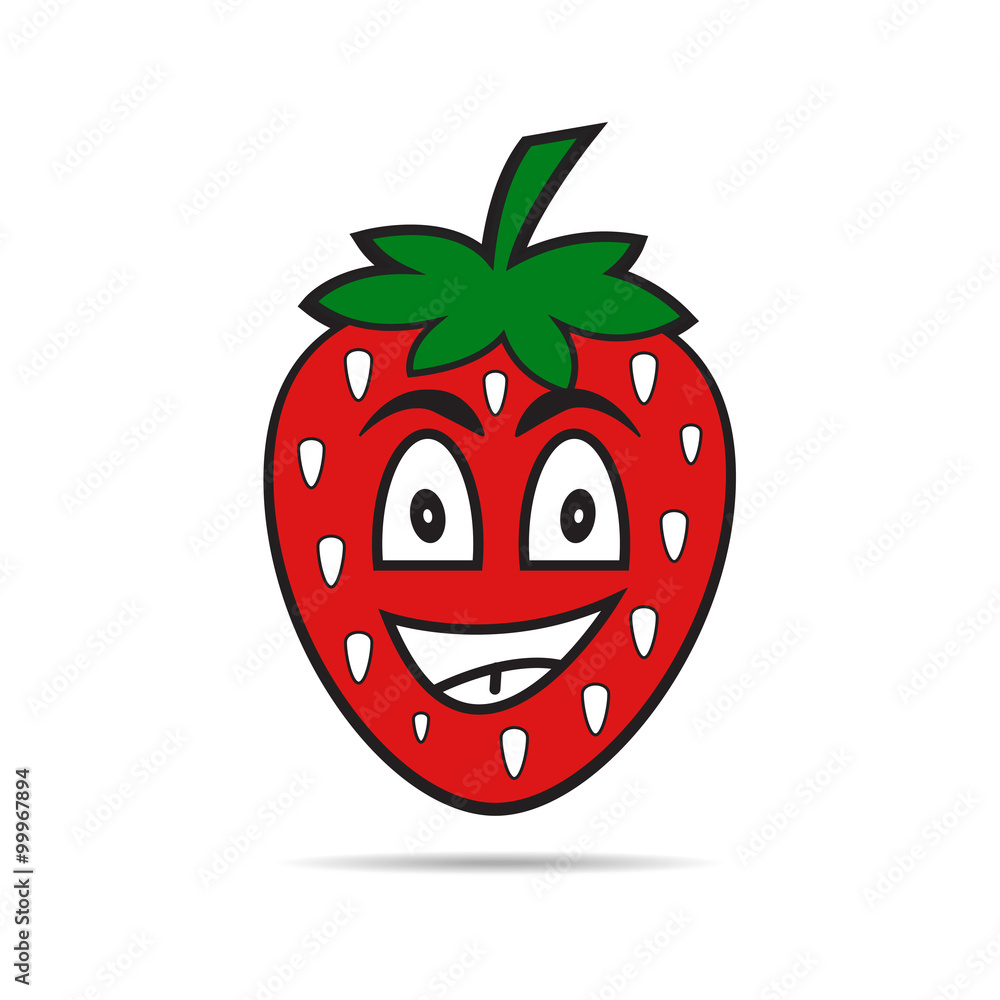 Obraz premium strawberry fruit character