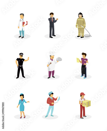 Set of Characters Popular Professions