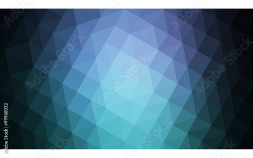 Multicolor dark green, blue polygonal design illustration, which consist of triangles and gradient in origami style.