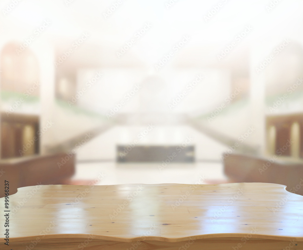 Table Top And Blur Interior of Background Table Top And Blur Interior of Background
