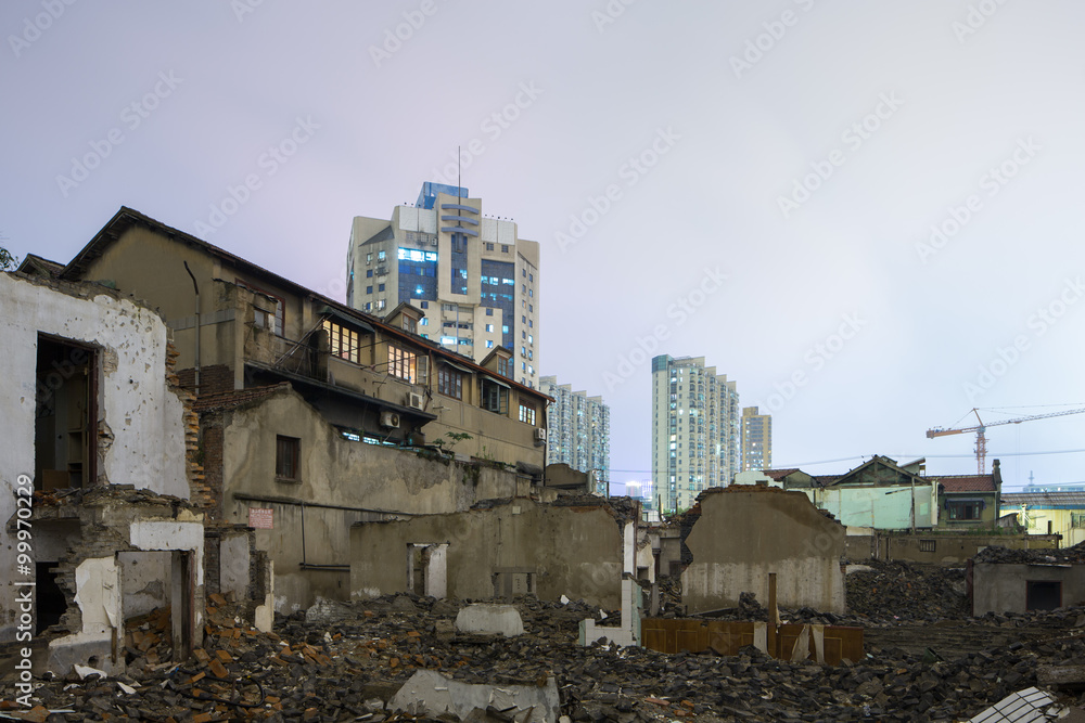 Shanghai Xiaonanmen old town under redevelopment Shanghai Xiaonanmen old town under redevelopment