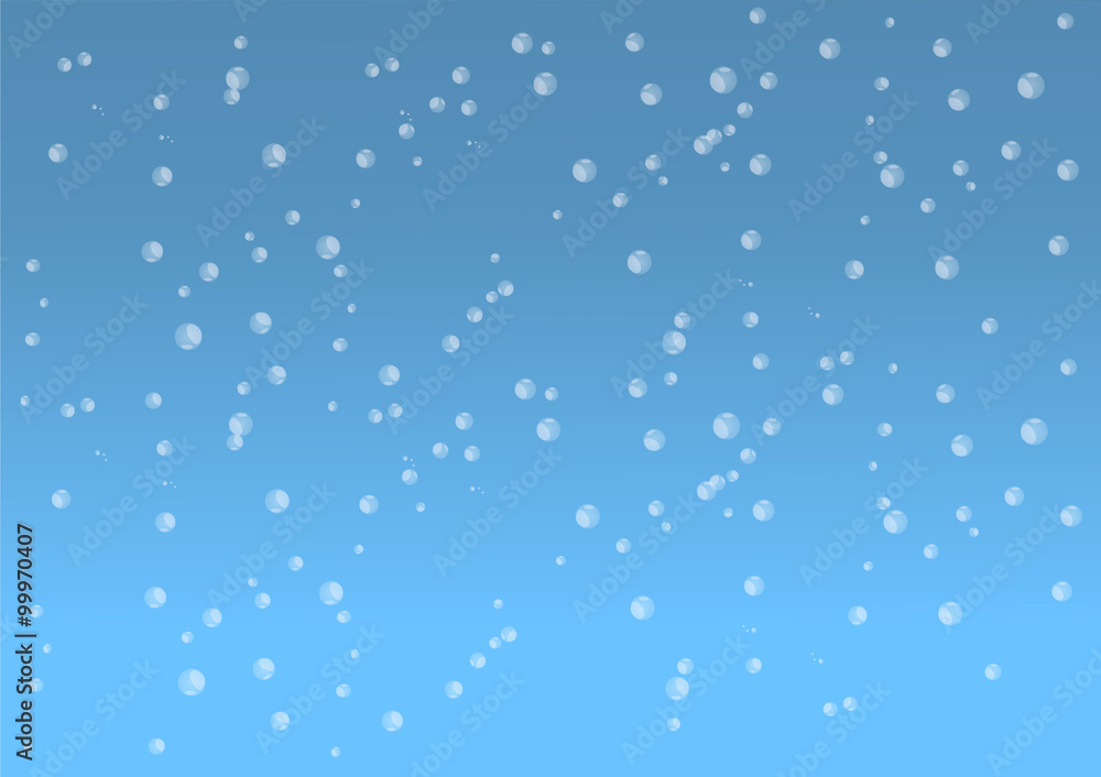 Bubbles in water on blue background.Underwater Bubbles in water on blue background.Underwater