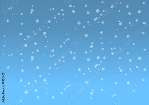Bubbles in water on blue background.Underwater