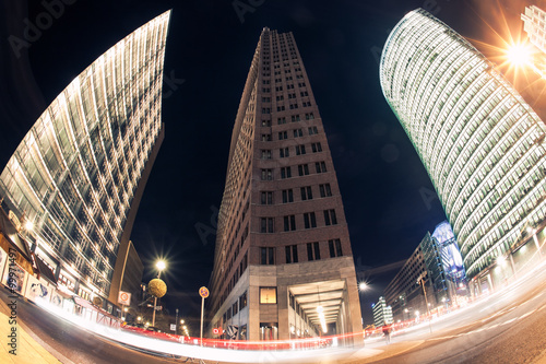 Canvas Print skyscrapers and business center of berlin