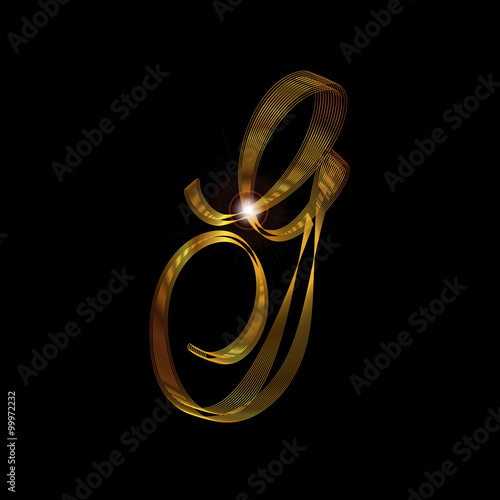 Letter G In Gold