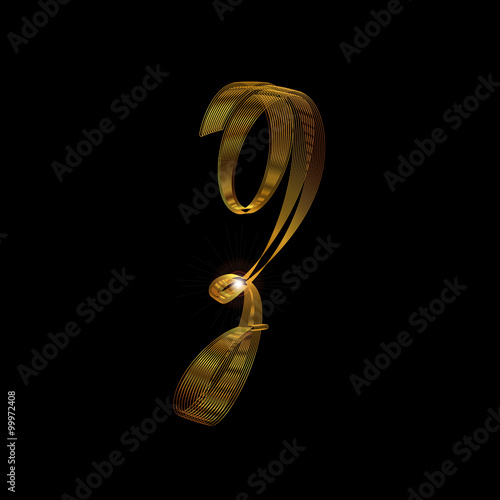 Letter Z In Gold