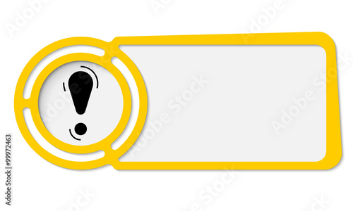 Abstract frame for your text and exclamation mark