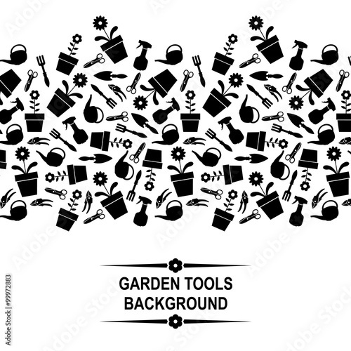 Garden tools background
