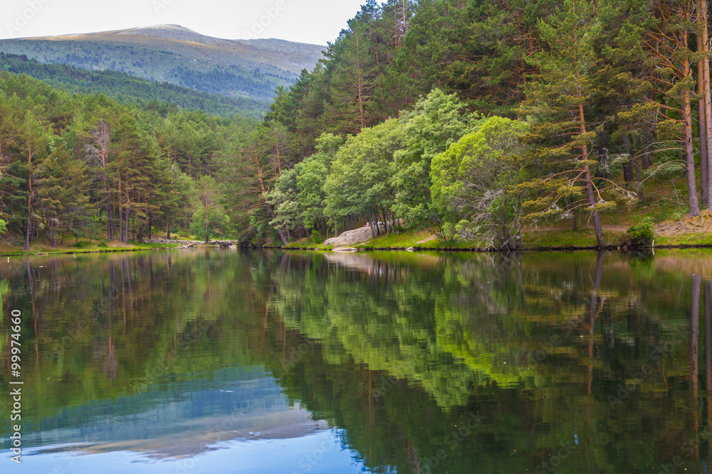 Beautiful mountain lake in the forest Beautiful mountain lake in the forest