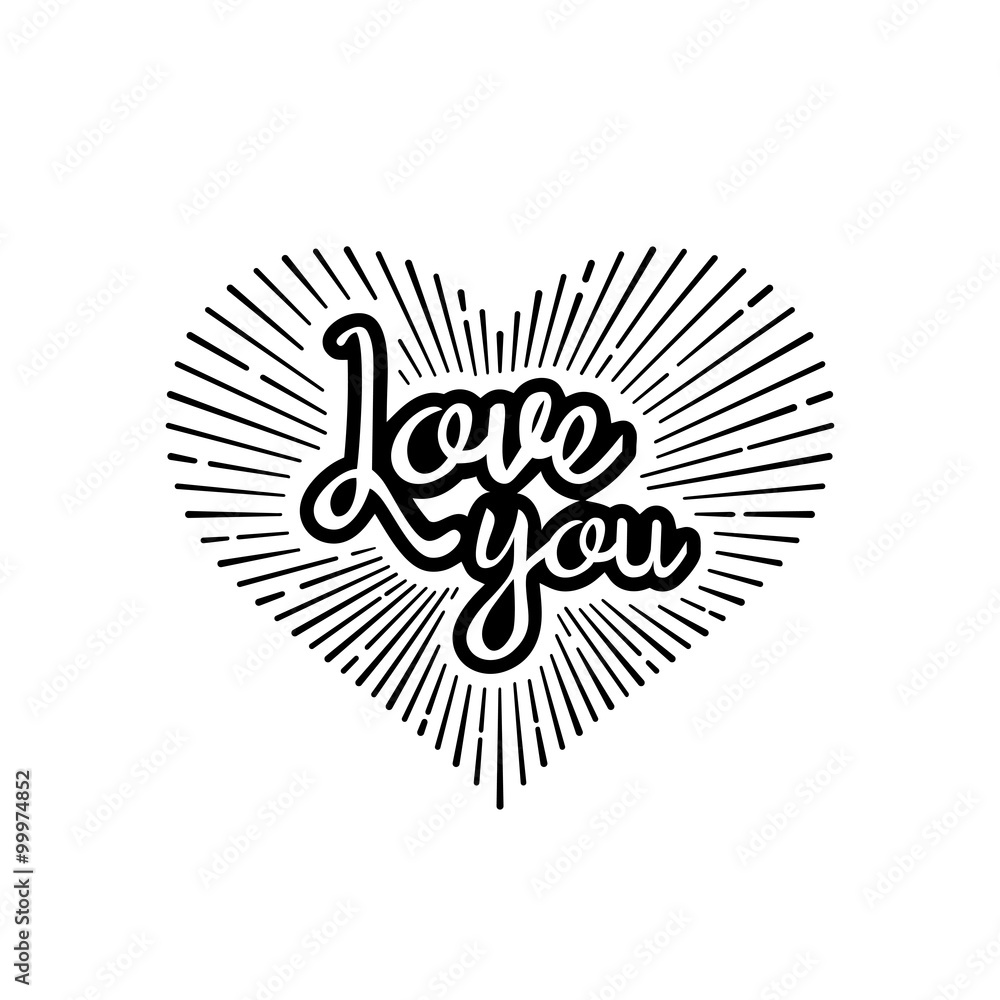 Obraz premium Love You Black