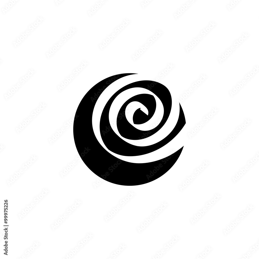Vector of  spiral icon.  Abstract sphere logo . Business icon for the company.  Design element. Vector illustration.