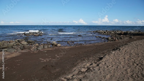 Wallpaper Mural Rocky volcanic beach beach and waves. Torontodigital.ca