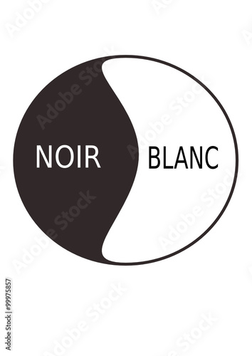 OPPOSITION des couleurs,noir et blanc ,symbole du yin et yang 