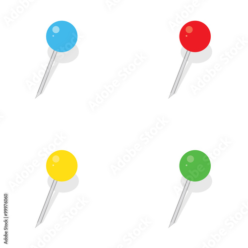 Pushpin vector set