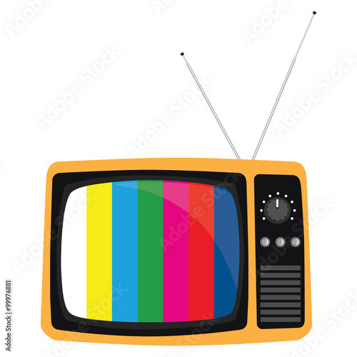 Orange retro tv