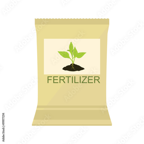 Paper bag with fertilizer