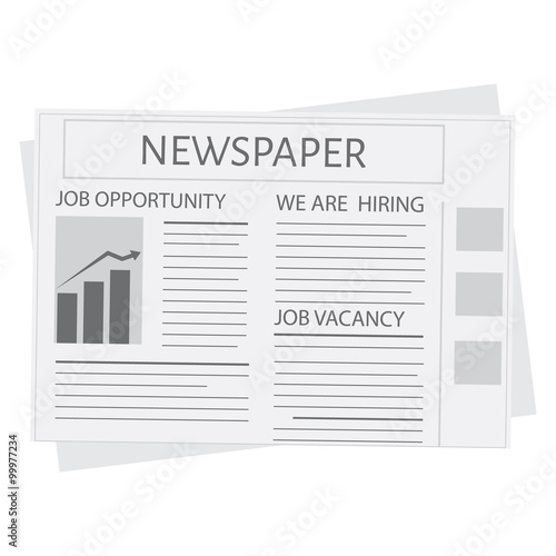 Newspaper icon vector