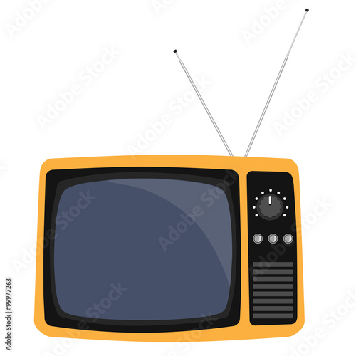 Orange retro tv