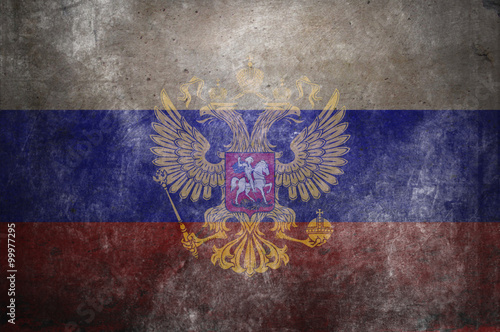 Flag of the President of Russia with the Coat of arms with a gold fringe.