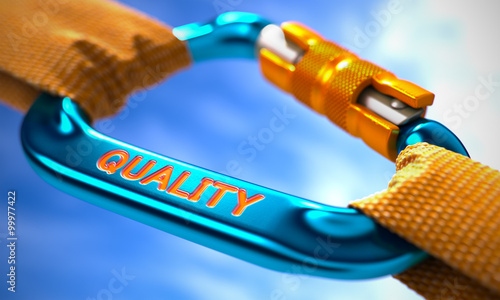 Quality on Blue Carabine with a Orange Ropes.