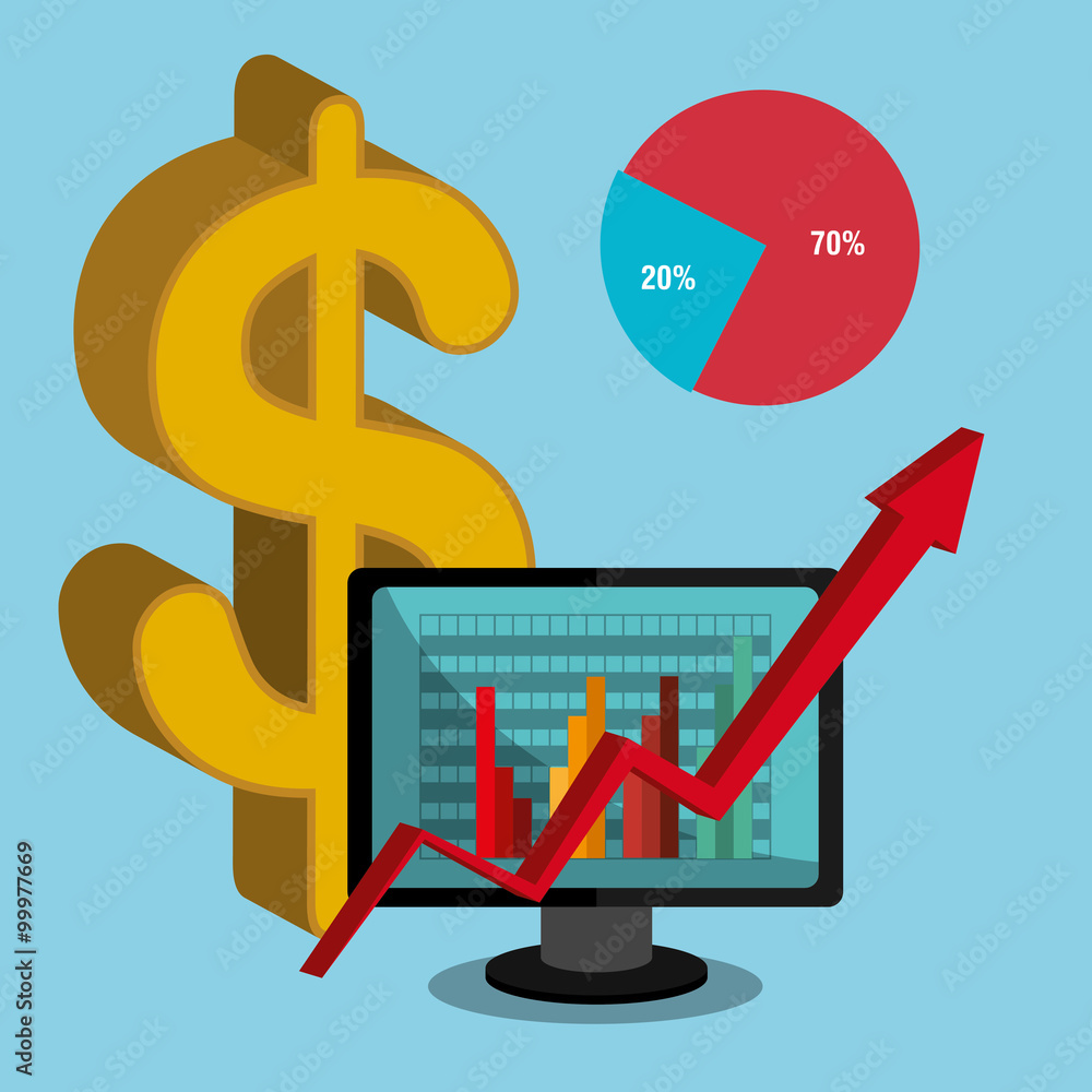 Stock market and economy graphic design Stock market and economy graphic design
