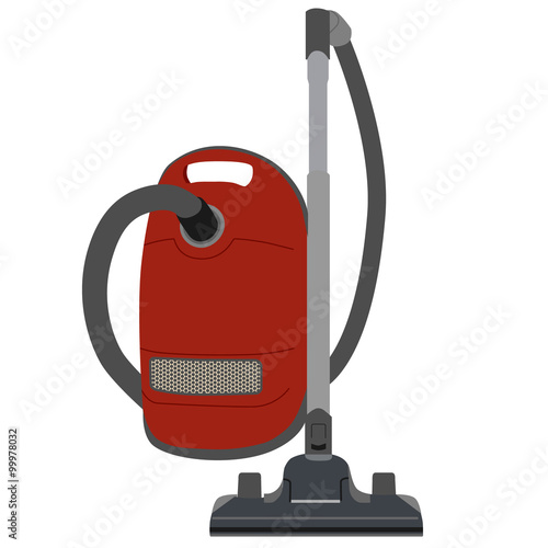 Red vacuum cleaner