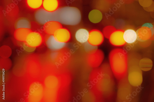 City lights in vibrant colo...