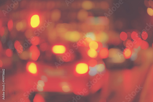 Defocused car lights with n...