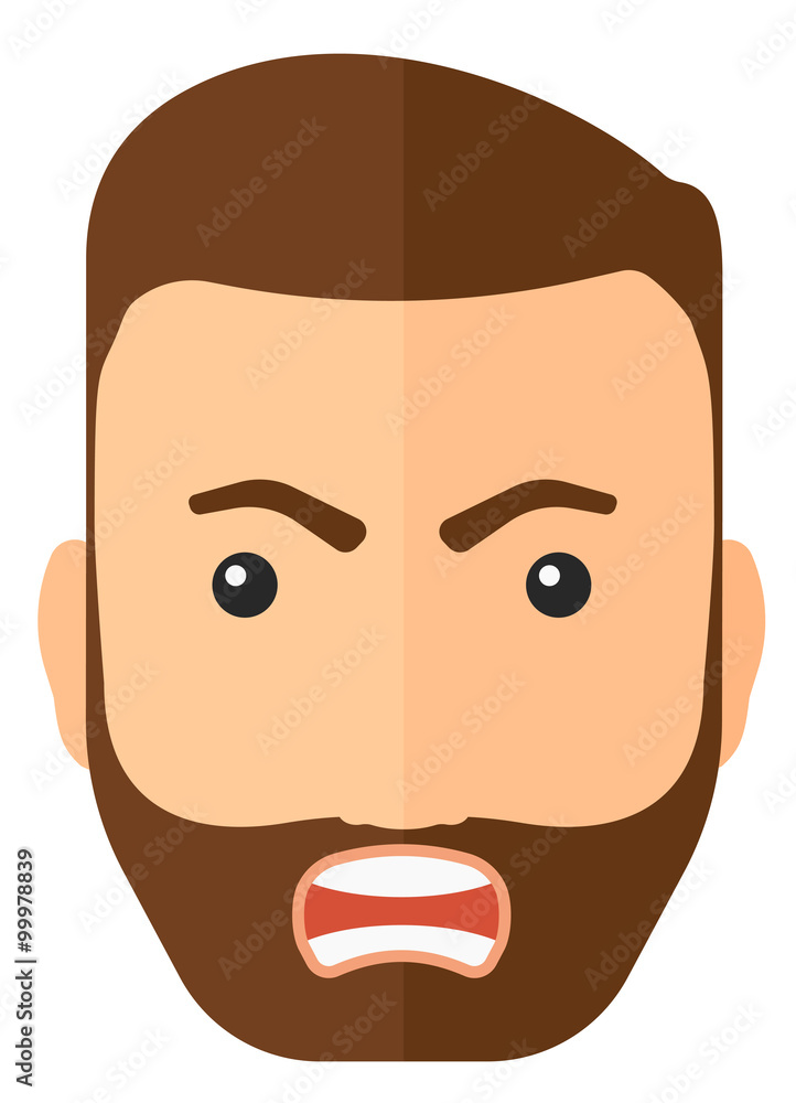 Fototapeta premium Raging man screaming.