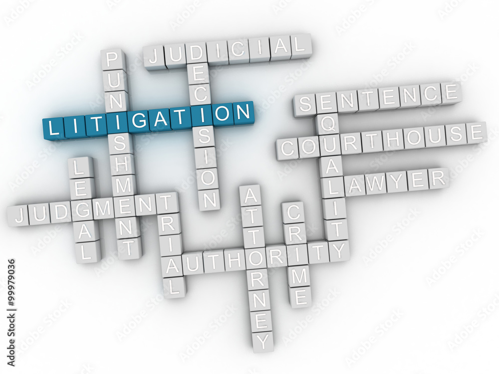 3d image Litigation word cloud concept 3d image Litigation word cloud concept