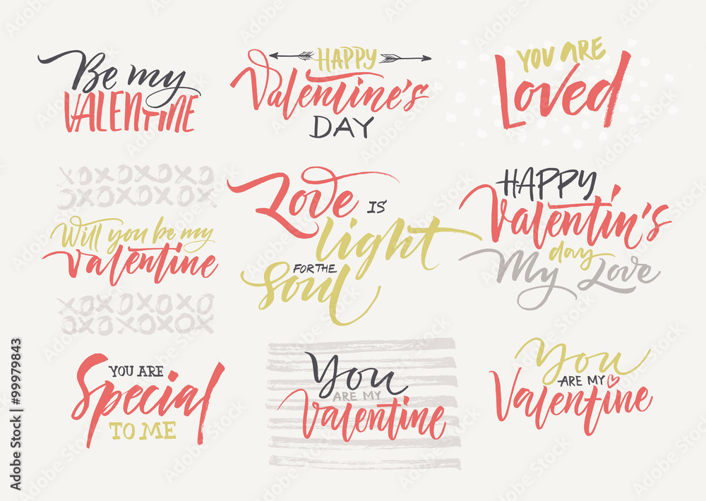 Valentine's day design elements. Calligraphy postcard or poster graphic design lettering element. Valentine's day design elements. Calligraphy postcard or poster graphic design lettering element.