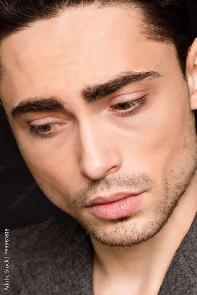 Obraz premium Model man's face close-up