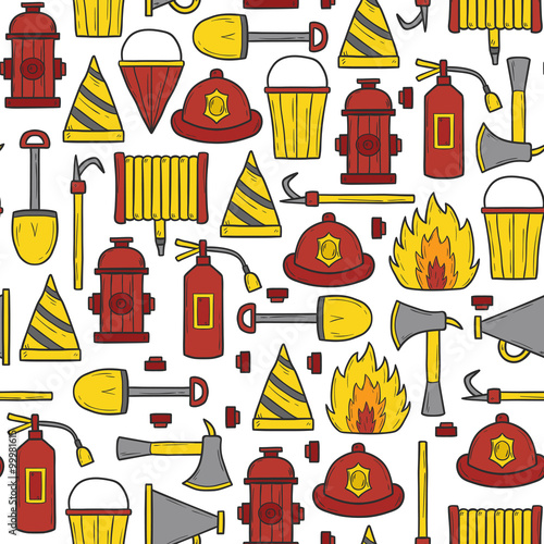 Seamless firefighter background