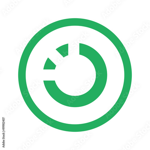 Flat green Loading icon and green circle