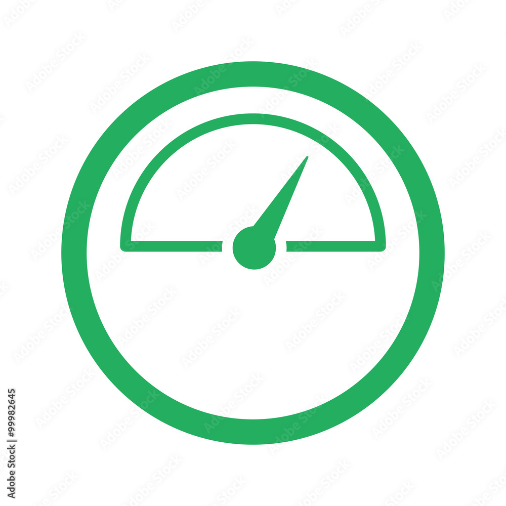 Flat green Speed Meter icon and green circle Flat green Speed Meter icon and green circle