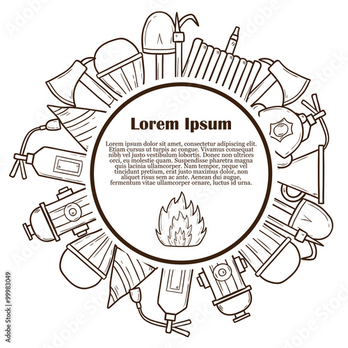 Vector firefighter concept